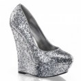 zilveren glitters hakken.